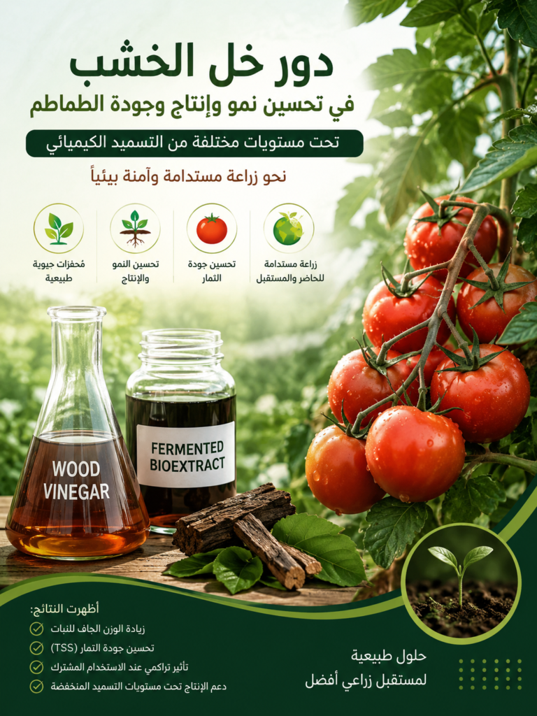 خل الخشب وتحسين القيمة التسويقية لمحصول الطماطم