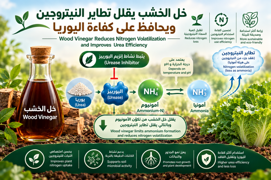 خل الخشب وزيادة كفاءة السماد النيتروجيني